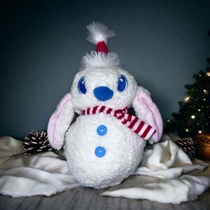 Adorable Holiday Stitch Snowman Plush Winter